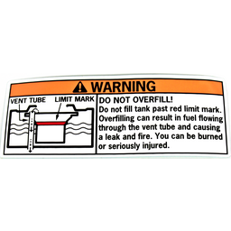 LABEL, FUEL WARNING
