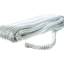 Seachoice Double-Braid Nylon Dock Line w/ Eye Splice, Pre-Shrunk, Heat Stabilized, 3/8 In. X 15 Ft., White thumbnail-1