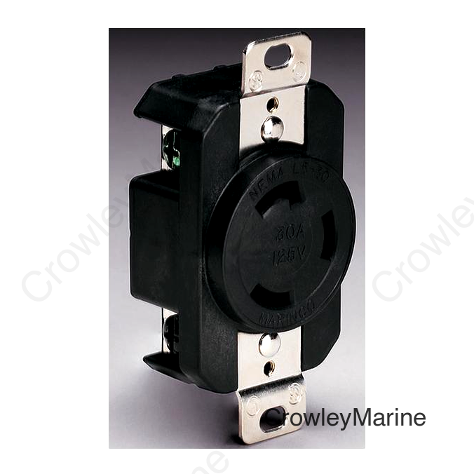 Marinco 3-Wire 30 Amp/125V Locking Charging/Trolling System Receptacle