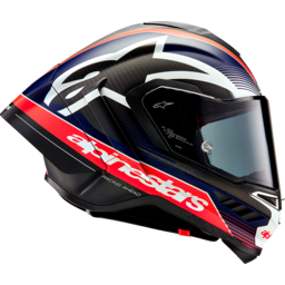 Supertech R10 Helmet - Team - Matte Black/Carbon Red Fluo/Blue - Medium thumbnail-4