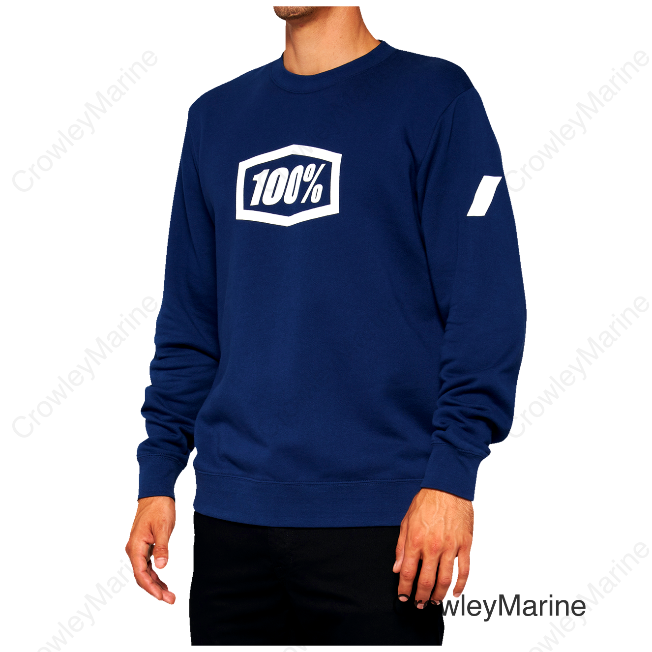 Icon Long-Sleeve Fleece Sweatshirt - Navy - Medium