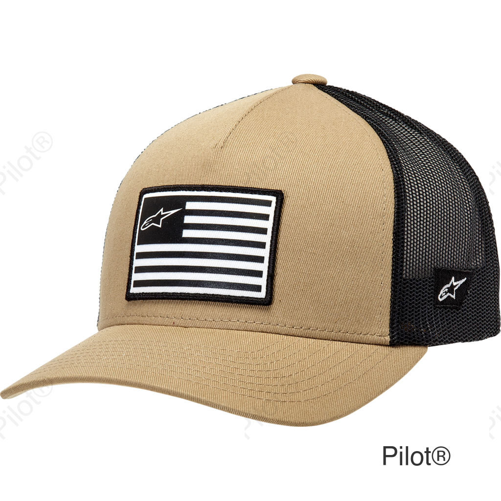 Flag Snapback Hat - Sand/Black - One Size