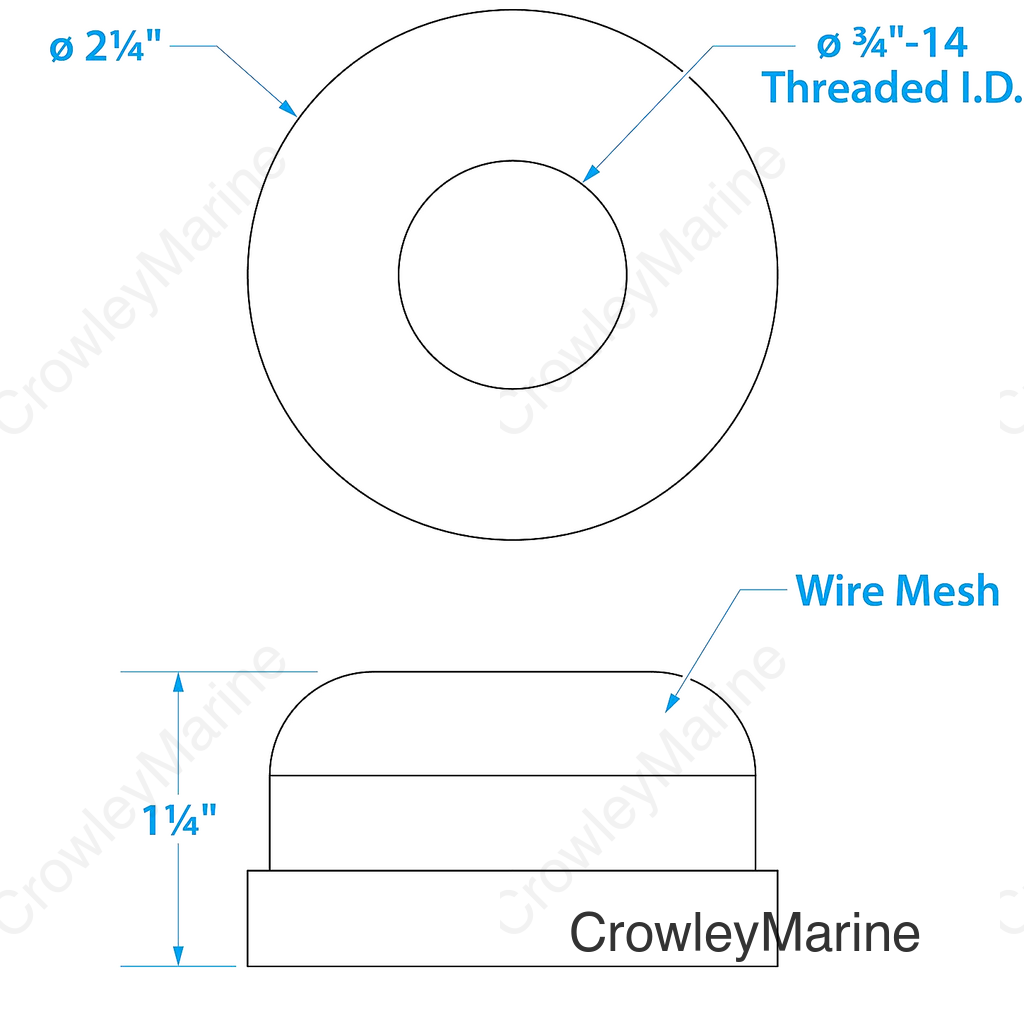 Seachoice Stainless Steel Mesh Strainer, 3/4 In.