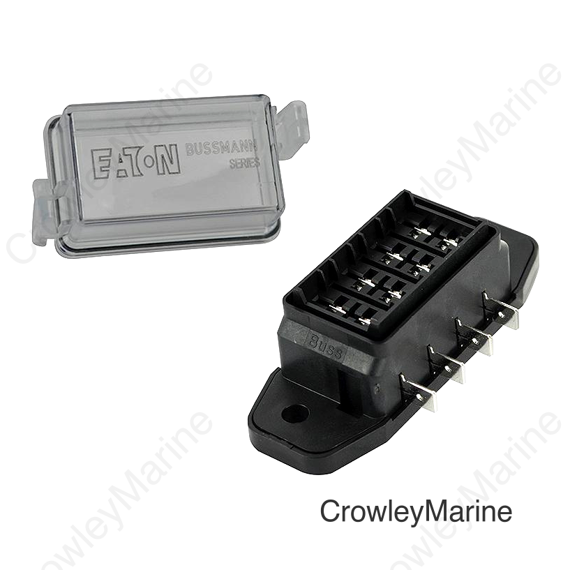 Seachoice 11276 Splash Proof ATC Fuse Block, 4 Terminal