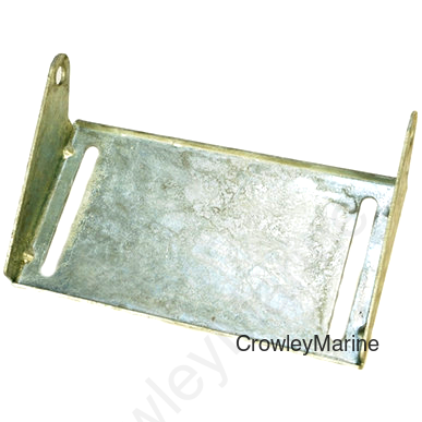Marine Roller Bracket, 12" Wide, 1-Piece Panel Style, Galvanized (404922)