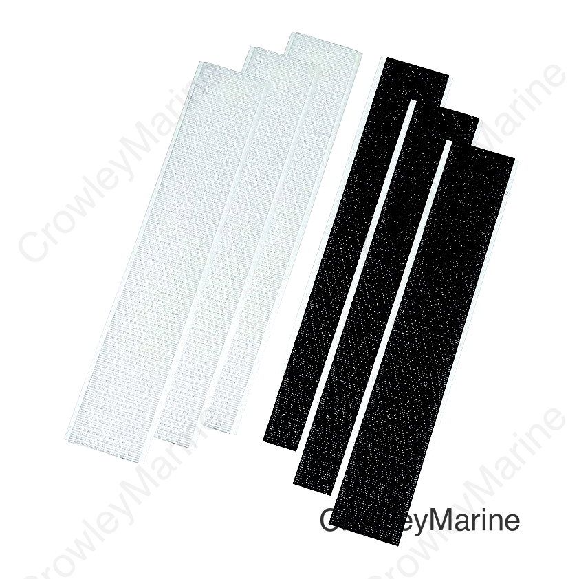 AP Products 006204 Hook & Loop Strips, 3 Black & 3 White per Pack