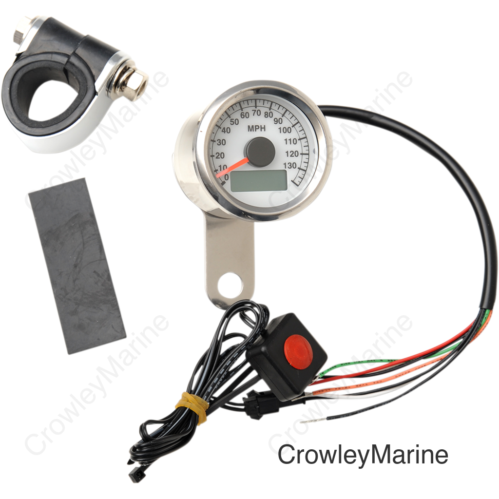 SPEEDOMETER 1.87"WHT PRO