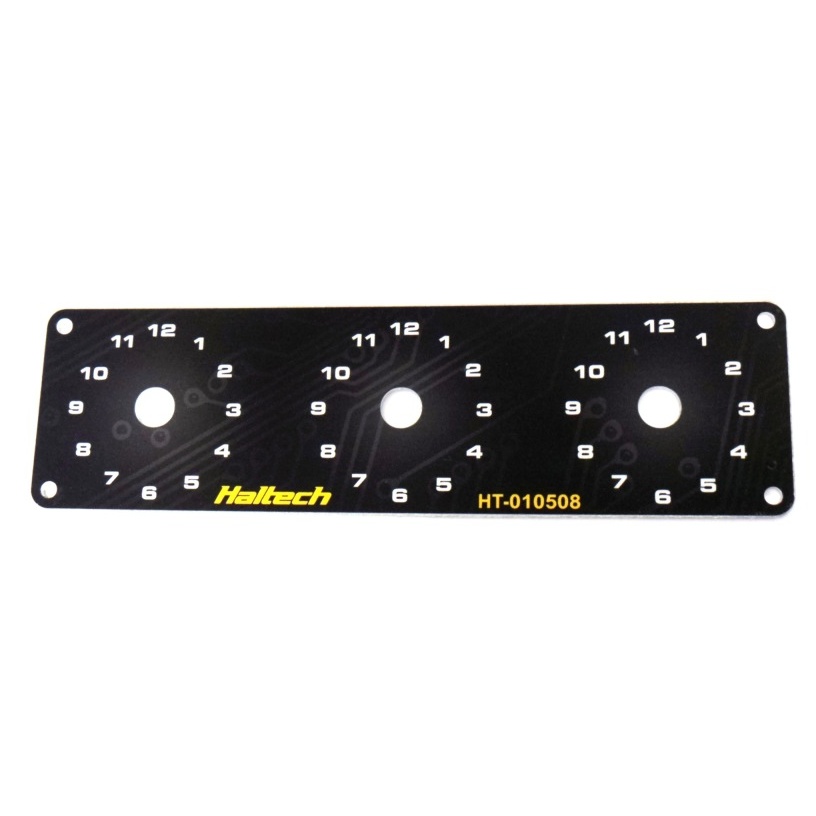 Haltech Triple Switch Panel w/Yellow & Red Knobs