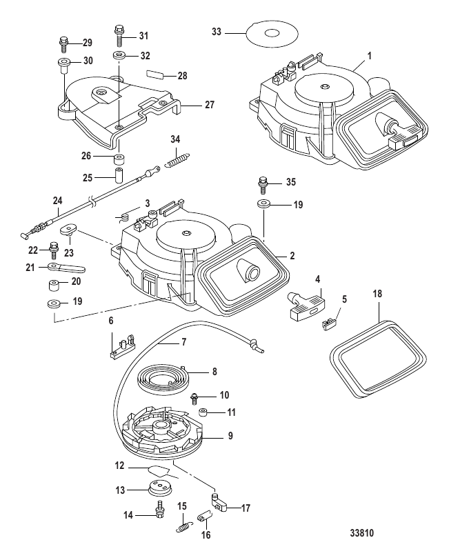 Recoil Starter - Serial Range Outboard 20 Carb(2CYL)(4-STROKE) 0R235168 ...