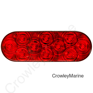 LED Red Stop/Turn/Tail 6" Oval, 10 Diodes Kit (421457)