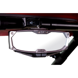 Mirror - Halo R - Rear View w/LED Cabin Light - Rectangle - Black w/Silver Bezel - Pro XP thumbnail-5