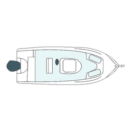 Carver 79011 Flex-Fit PRO™ Poly-Flex II V-Hull Center Console, Slate Gray