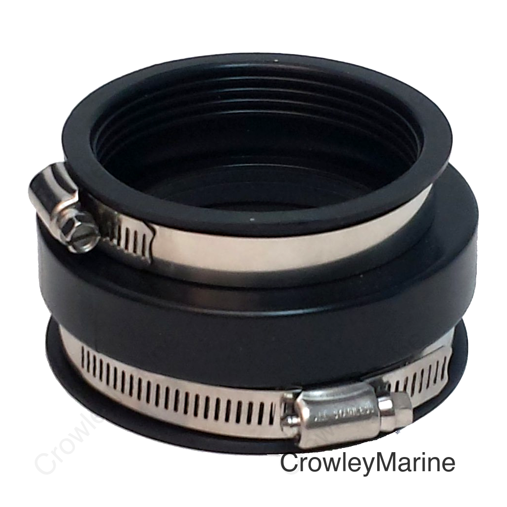 4X3 COUPLER W/HOSE CLAMPS