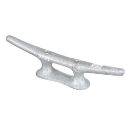 Seachoice Open Base Dock Cleat, Galvanized Gray Iron, 12 In. thumbnail-0