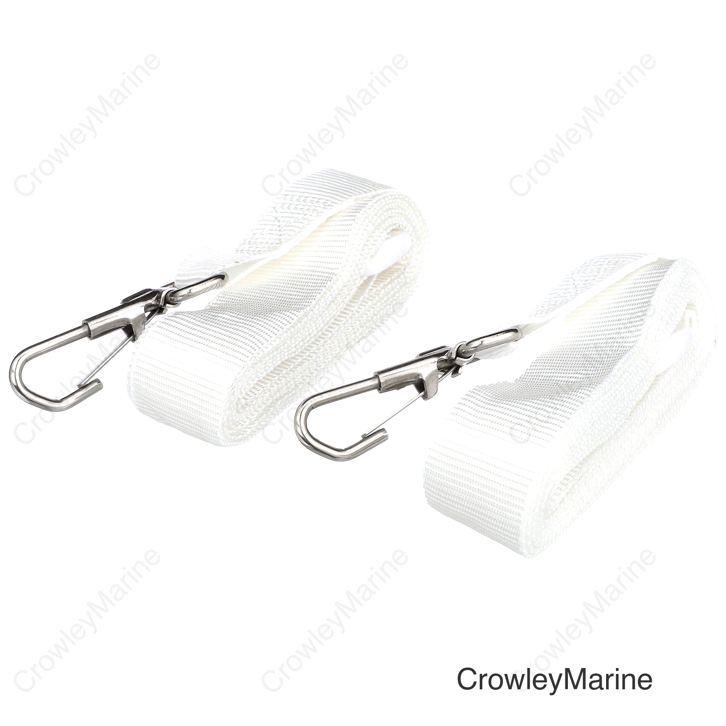 Seachoice Adjustable Bimini Top Straps w/ Snap Hooks, 96 In., White