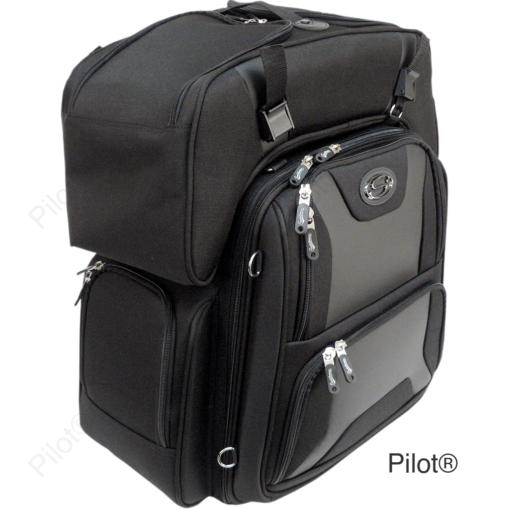 FTB3600 Sport Sissy Bar and Combo Bag - Black