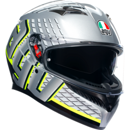 K3 Helmet - Fortify - Gray/Black/Yellow Fluo - Small thumbnail-0