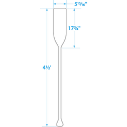 Seachoice 4.5 Ft. Wood Paddle, New Zealand Pine Construction, 17-3/4  In. X 5-7/8 In. Blade, Wide Top Hand Grip, Clear Finish thumbnail-7