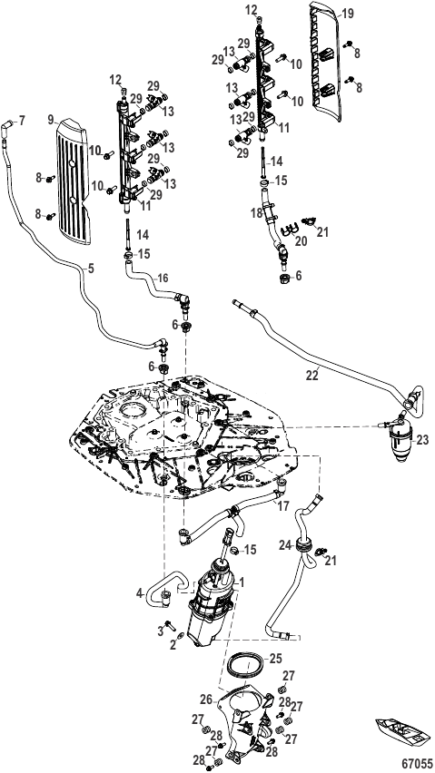 Serial Range Outboard 150R (4-STROKE) (3.4L) (V6) - 3B547096 & Up - Fuel System