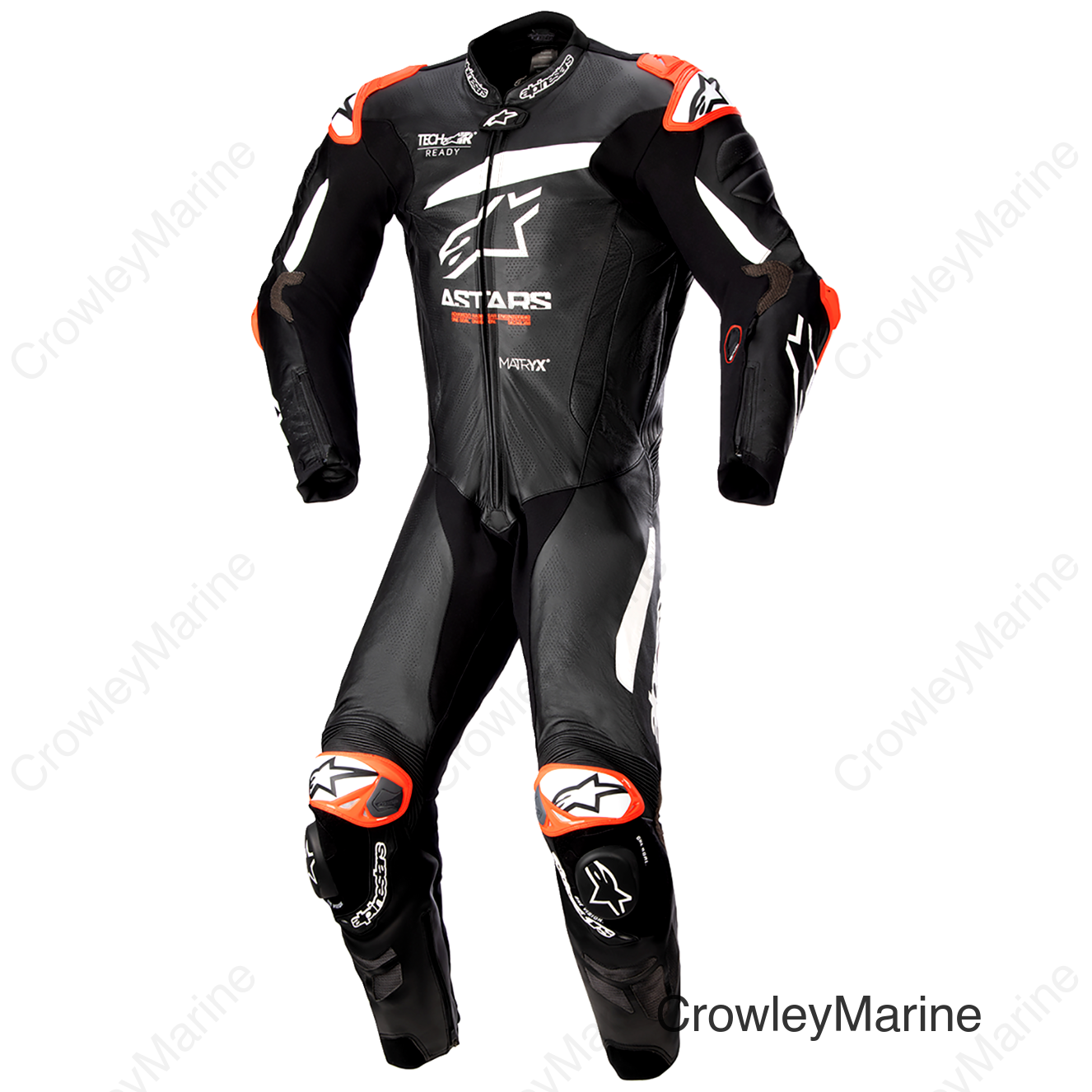 GP Plus v4 Leather Suit - Black/White - US 42 / EU 52