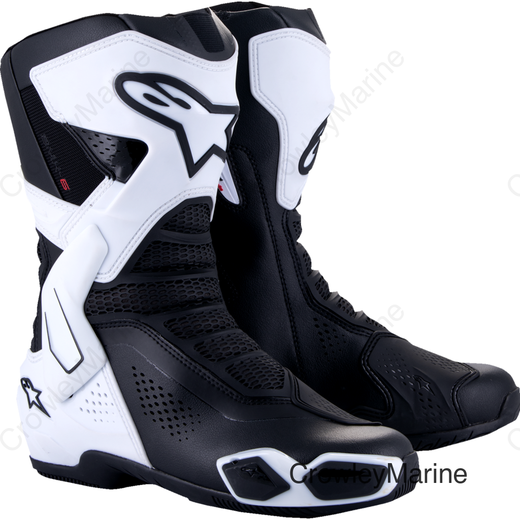 Stella SMX-6 V3 Vented Boots - Black/White - US 3.5/EU 36