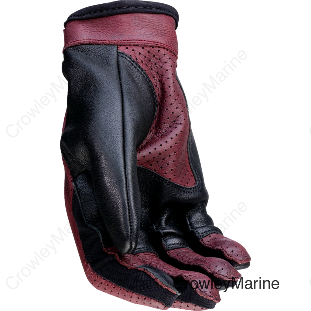 GLOVE WM COMBINR BK/RD LG