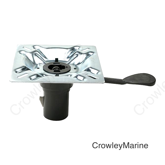 SwivlEze 238 Series Seat Mount, Right Handle, 3° Angle, Plated Steel, Bulk