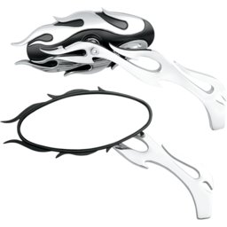 MIRROR OVL FLM BLK/CHR
