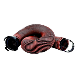 Valterra D04-0086 Bronze 10' E-Z Flush Heavy Duty RV Drain Hose & 3" Straight Hose Adapter
