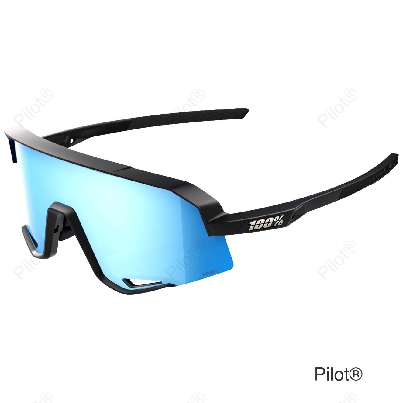 Slendale Sunglasses - Matte Black - HiPER Blue