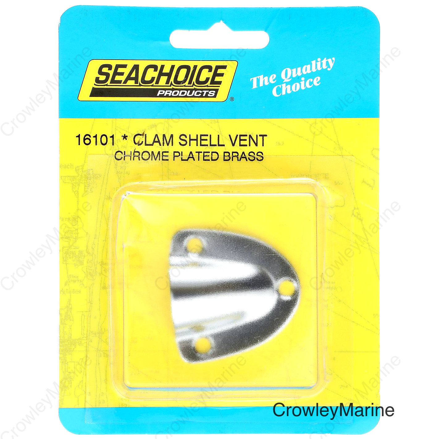 Seachoice Clam Shell Vent, 1-5/16 In. X 1-1/2 In., Chrome-Plated Brass