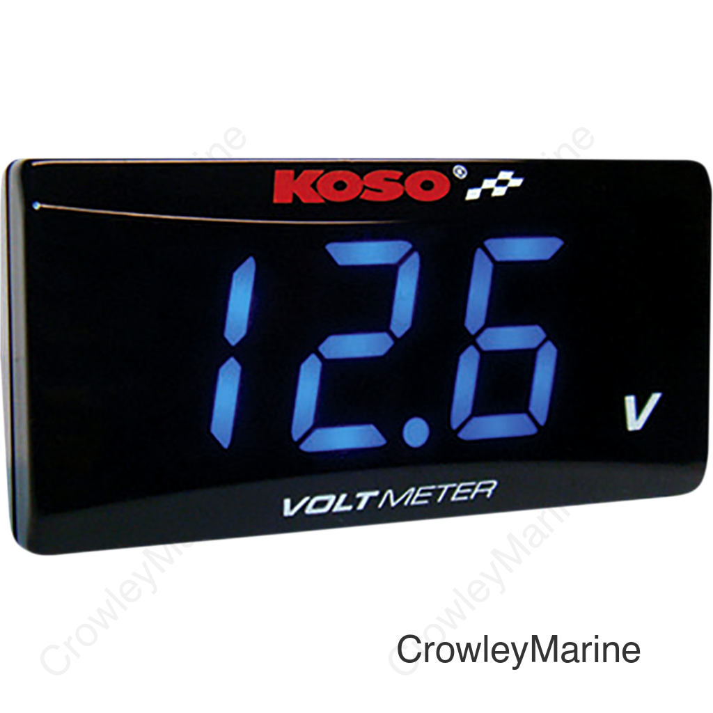 Super Slim Volt Meter - Blue Digits - 2.22" W x 1.06" H x 0.43" D