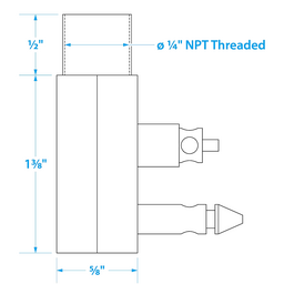 Seachoice Deluxe Fuel Connector Tank Fitting for Yamaha/ Mercury, Male, 1/4 In. NPT thumbnail-4