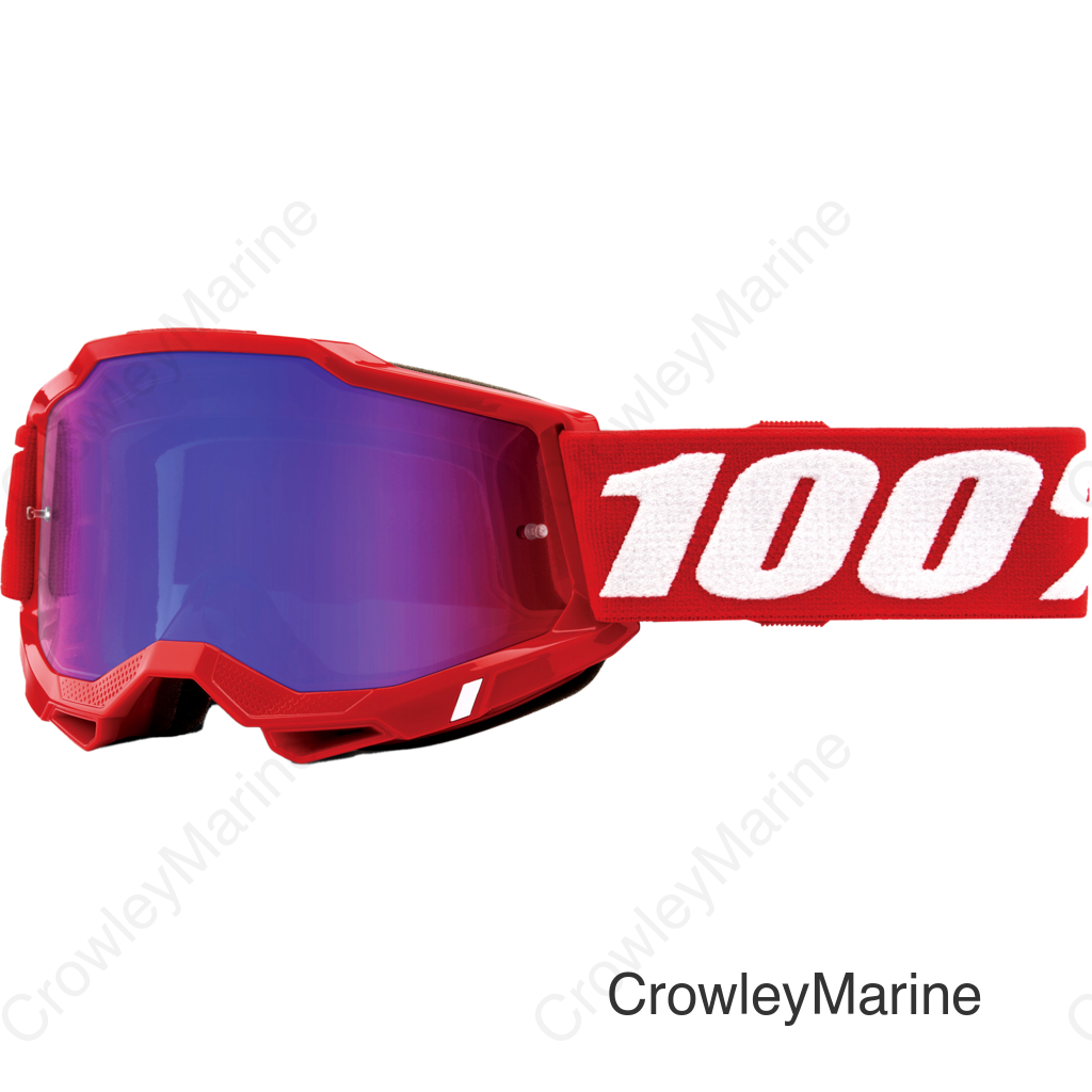 ACCURI 2 GOGGLE NEON RED MIRROR RED/BLUE LENS