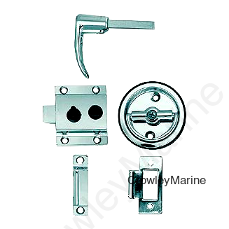 Perko 1280DP0CHR Flush Cup Rim Latch Set, w/Flush Strike, 3/4" - 1-1/8" Door
