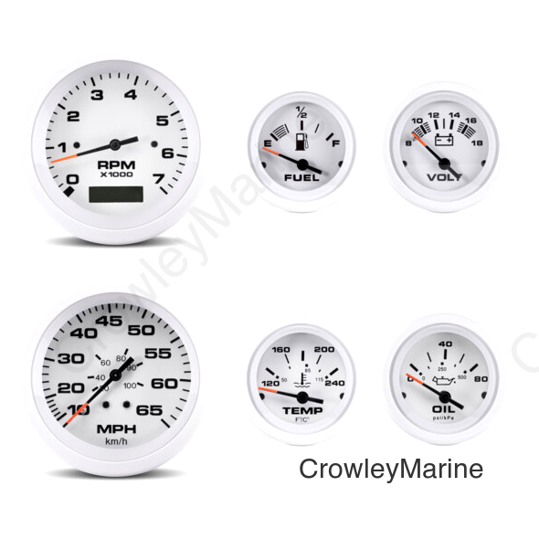 6 Gauge Set, Arctic - Tach/Hr