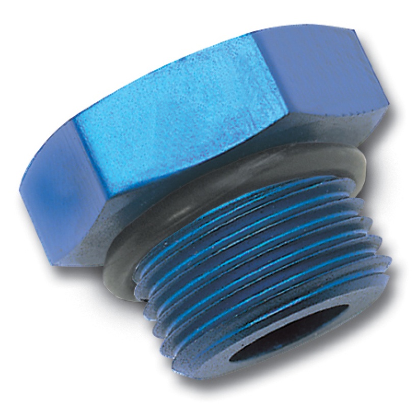 Russell Performance -3 AN Straight Thread Plug (Blue) (Blue)