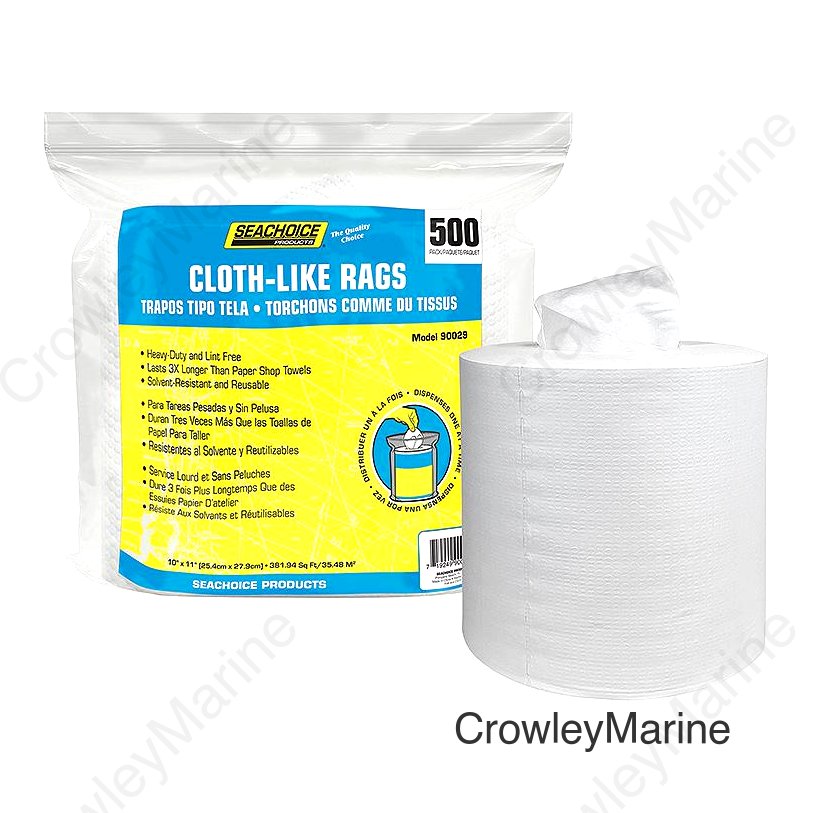 Seachoice 90029 Cloth-Like Rags, 500-ct. Box