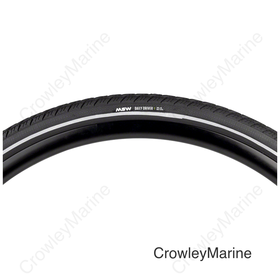 MSW Daily Driver Tire - 700 x 38 Black Rigid Wire Bead Reflective Sidewall 33tpi