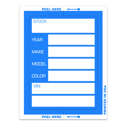STOCK TICKET LARGE BLUE (421-L)