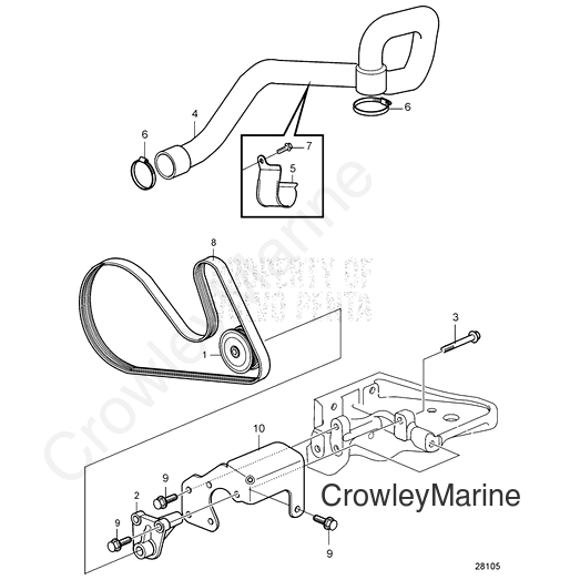 Idler Pulley(V2) - Volvo Penta (21134362)