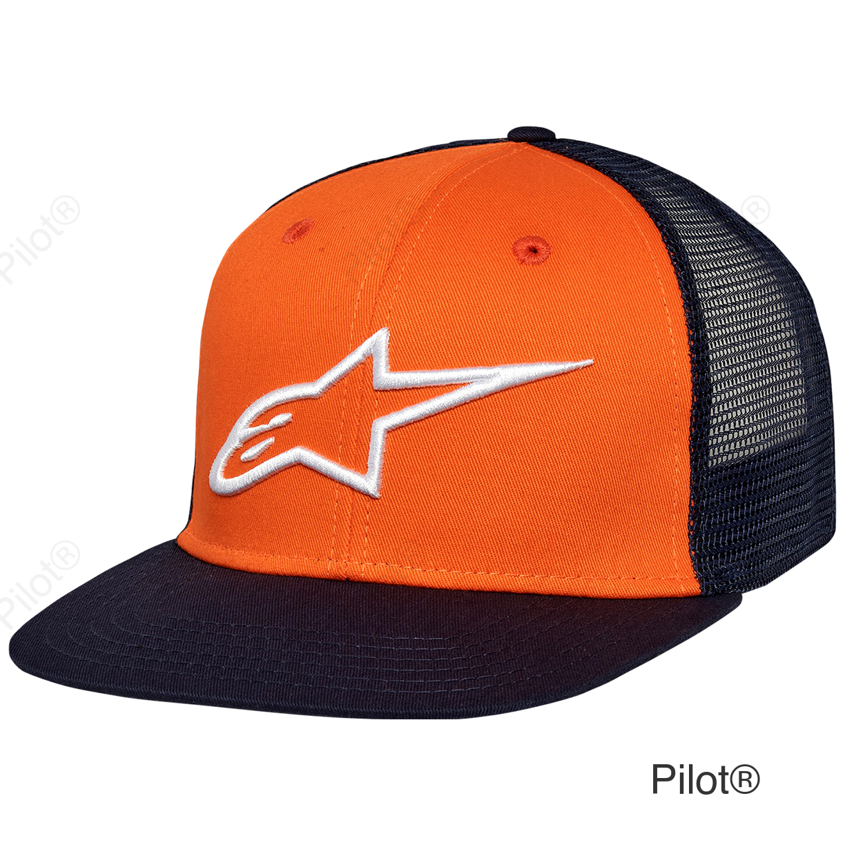 Corp Trucker Hat - Orange/Navy - One Size