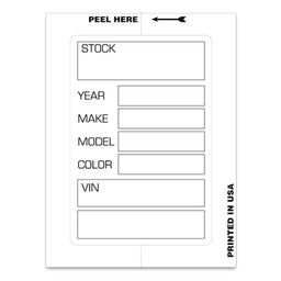 STOCK TICKET LARGE WHITE (425)