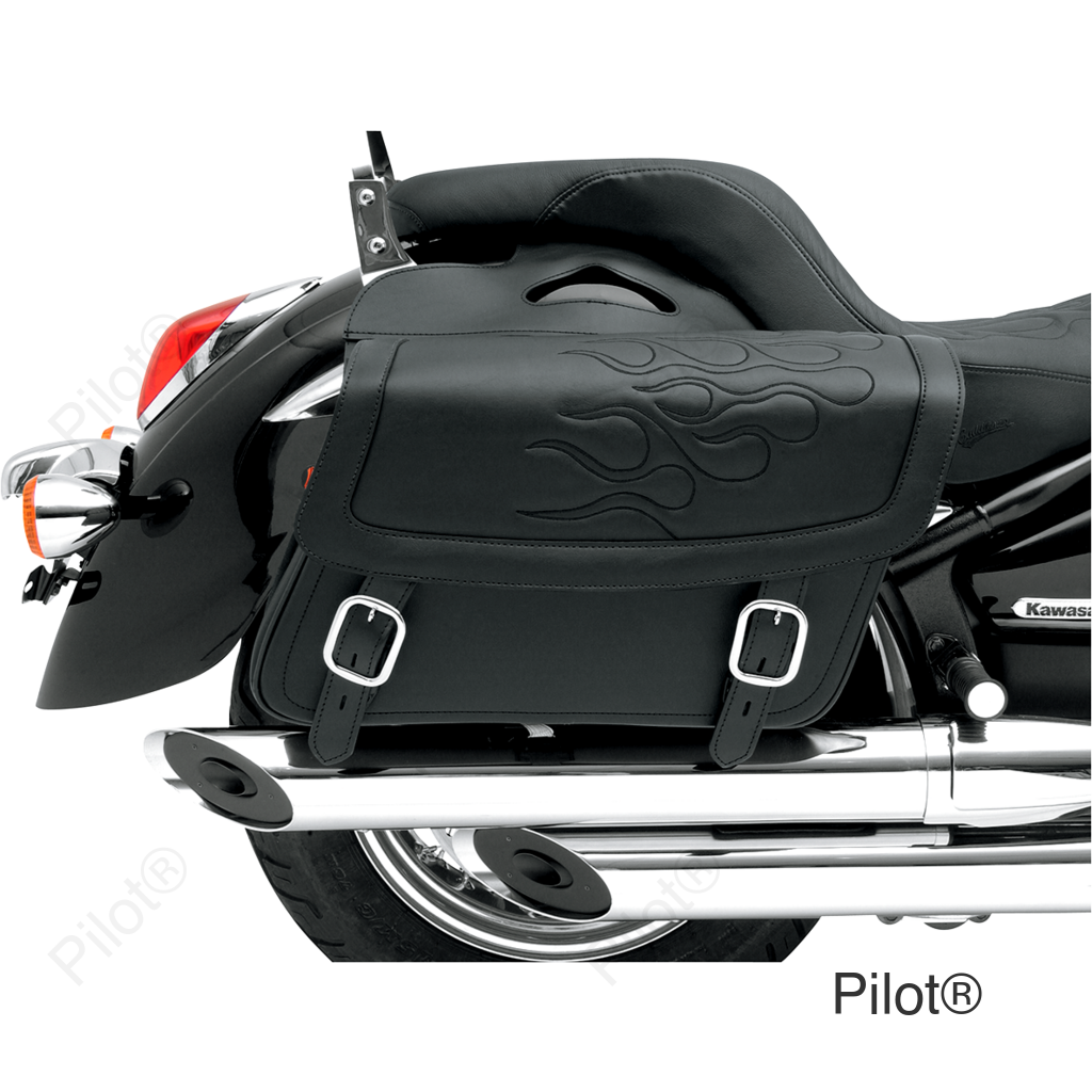 Flame Saddlebag - Black - Large