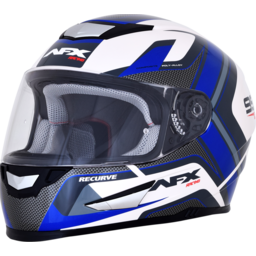 FX-99 Helmet - Recurve - Pearl White/Blue - Small thumbnail-4
