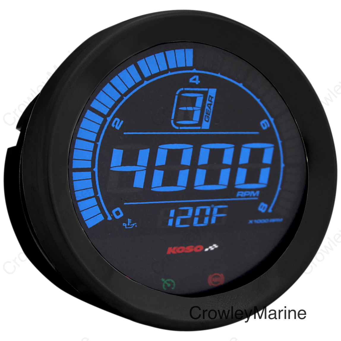 4" Tachometer - Black
