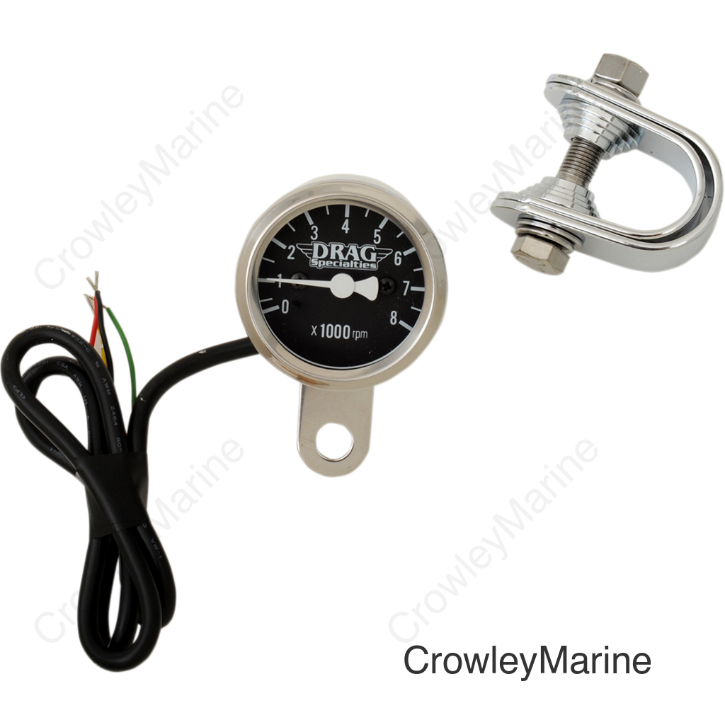 TACH EL 1-7/8 BLK LED LT