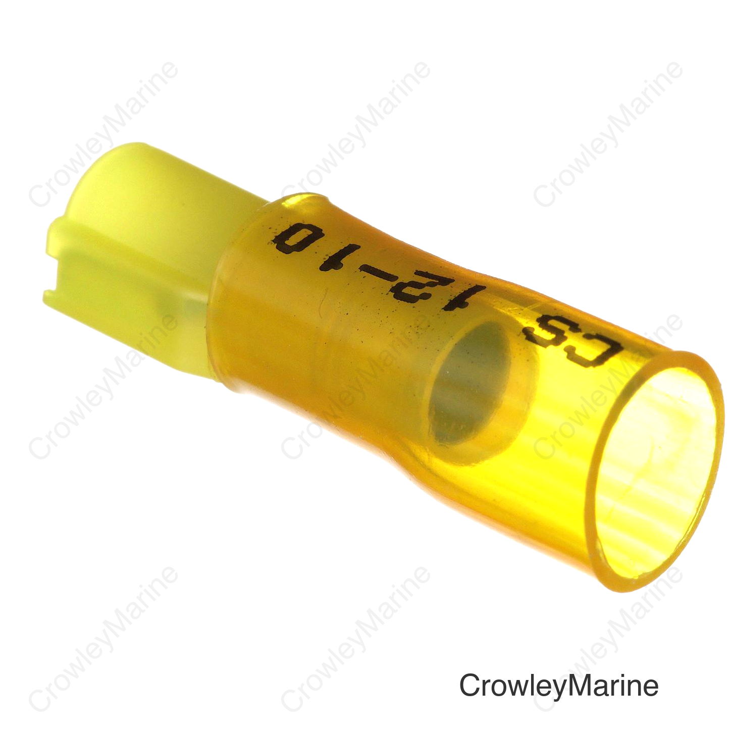 Seachoice Heat Shrink Insulated Disconnect, Marine Grade Heat-Shrinkable Female Disconnect Terminals, Yellow, Pack of 25, 12-10 Wire Range