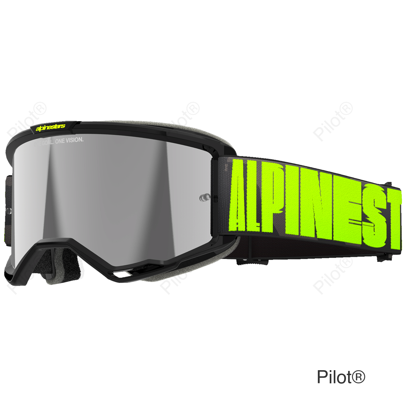 Vision 5 Goggle - Hollow - Charcoal/Yellow Fluo - Silver Mirror