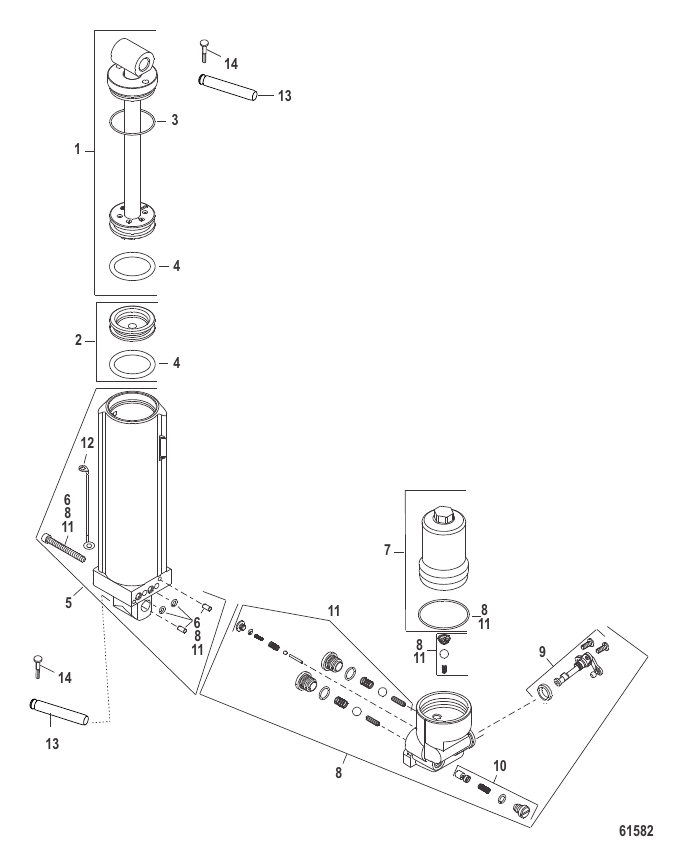 Manual Tilt - Serial Range Outboard 40 EFI (3 CYL.)(4-STROKE) 1C456300 ...